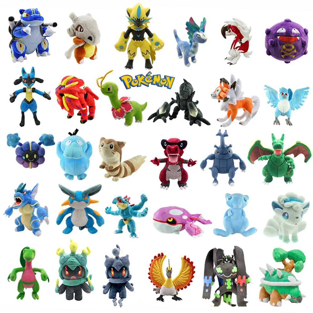 Pokemon Plush Kyogre heracast grovstyle Zeraora Mew Psyduck Marshadow Koffing Cosmog Lucario Cubone Kawaii игрушки подарок на