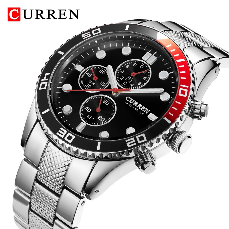 Часы Curren Мужские наручные кварцевые Роскошные Аналоговые спортивные армейские с