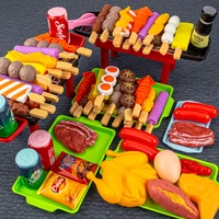 montessori kids simulation bbq pretend play kitchen play house cookware cooking food barbecue role play diy educational toy gift