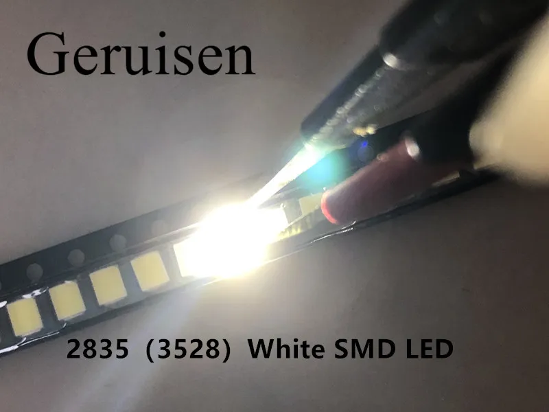 200 шт. SMD СВЕТОДИОДНЫЙ 2835 белый Чип 0 5 Вт 3 в мА 50-55 лм сверхъяркий SMT поверхностное