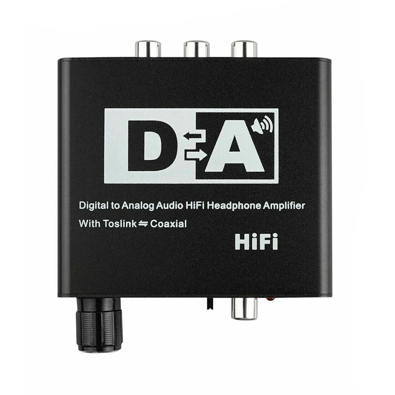

Hot-192KHz Digital Optical Coaxial Toslink to Analog RCA 3.5mm Audio Hifi Converter with Spdif