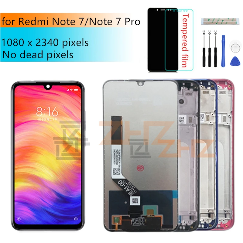 ЖК дисплей для xiaomi Redmi Note 7 дигитайзер сенсорного экрана в сборе с рамкой redmi note7 pro