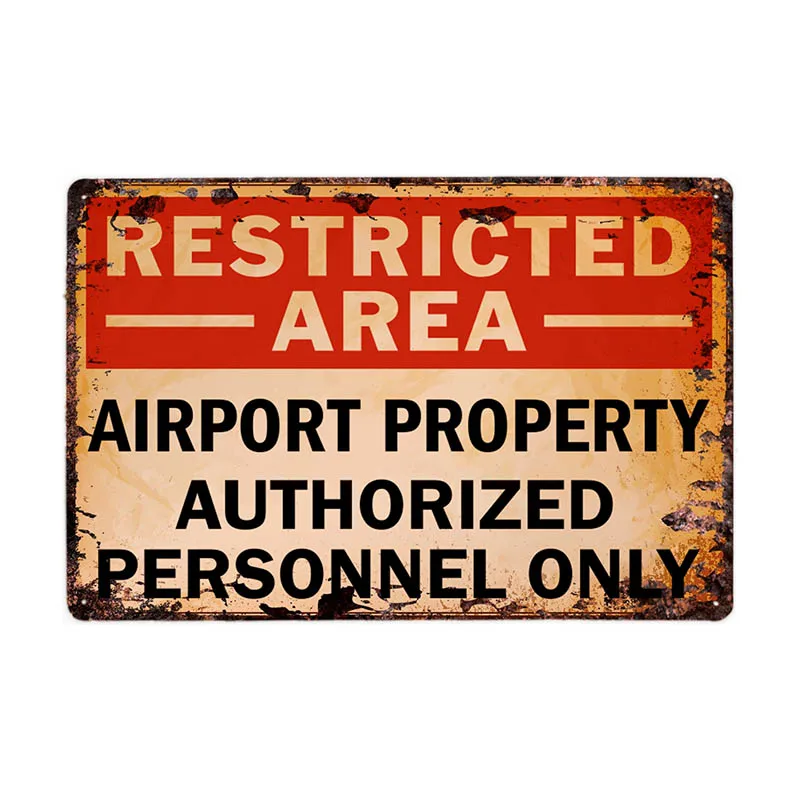 Оранжевый Carteles De Metal Винтаж Area 51 Предупреждение Бар Декор Винтаж металлический знак Wall Art Для для гаража паба кафе стены Стикеры 20*30 см - Цвет: Оранжевый