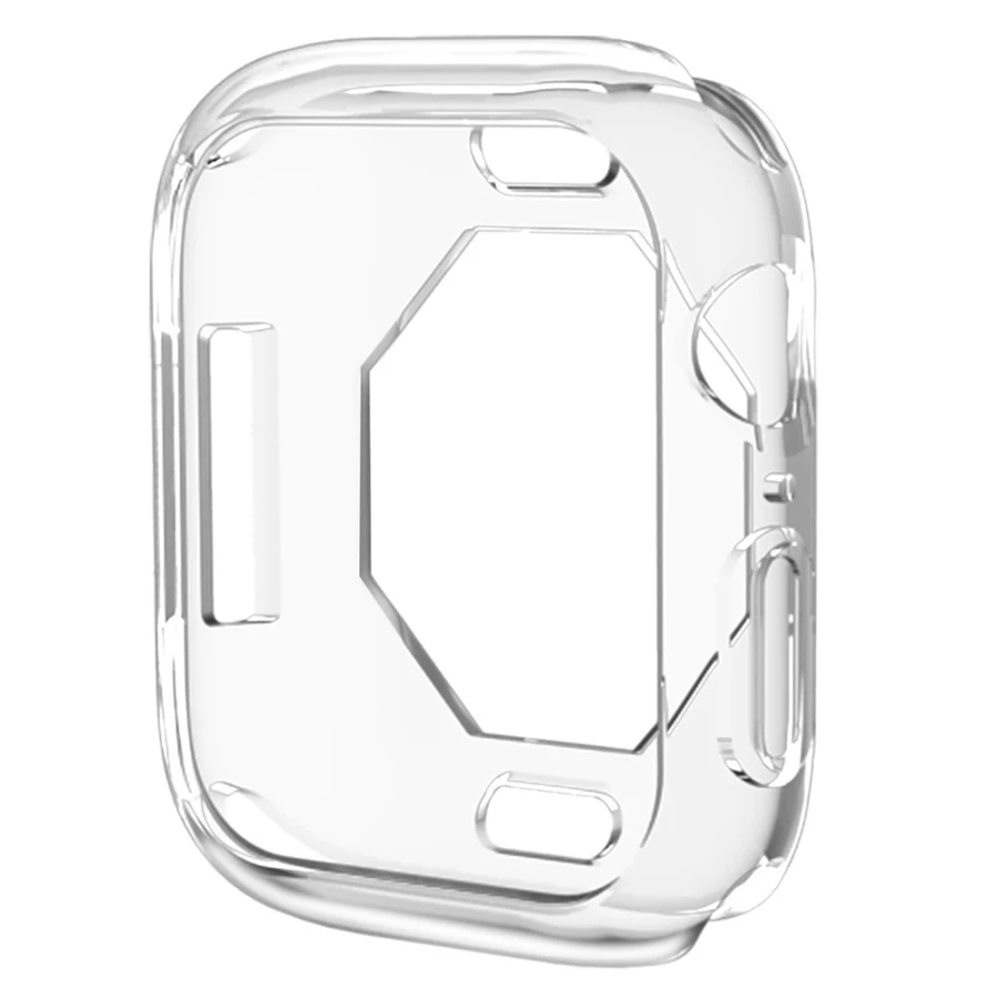 Чехол s для Apple Watch, 44 мм, 40 мм, серия 5, чехол с покрытием, TPU, мягкая защитная оболочка, защитная рамка для iWatch, 4 полосы, бампер - Цвет: Transparent