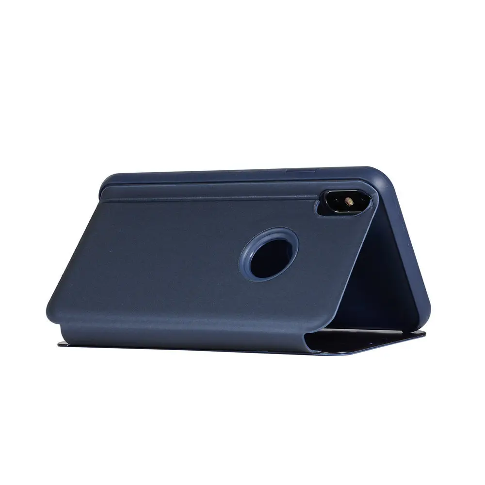 C зеркальным покрытием Роскошный чехол-книжка чехол для iPhone 11 Pro X XS MAX XR 6, 6 S, 7, 8plus, однотонный флип-чехол защитный корпус с защитой от пыли