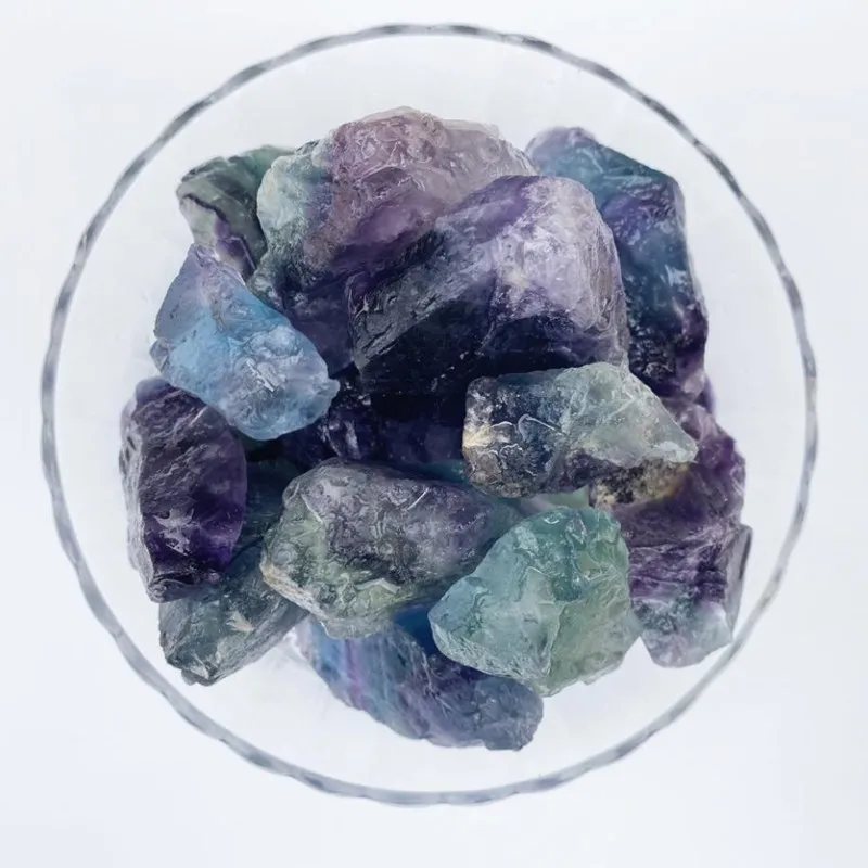 Piedra de fluorita en bruto para decoración del hogar, Gema natural, mineral de cuarzo, cristal curativo, piedras modernas