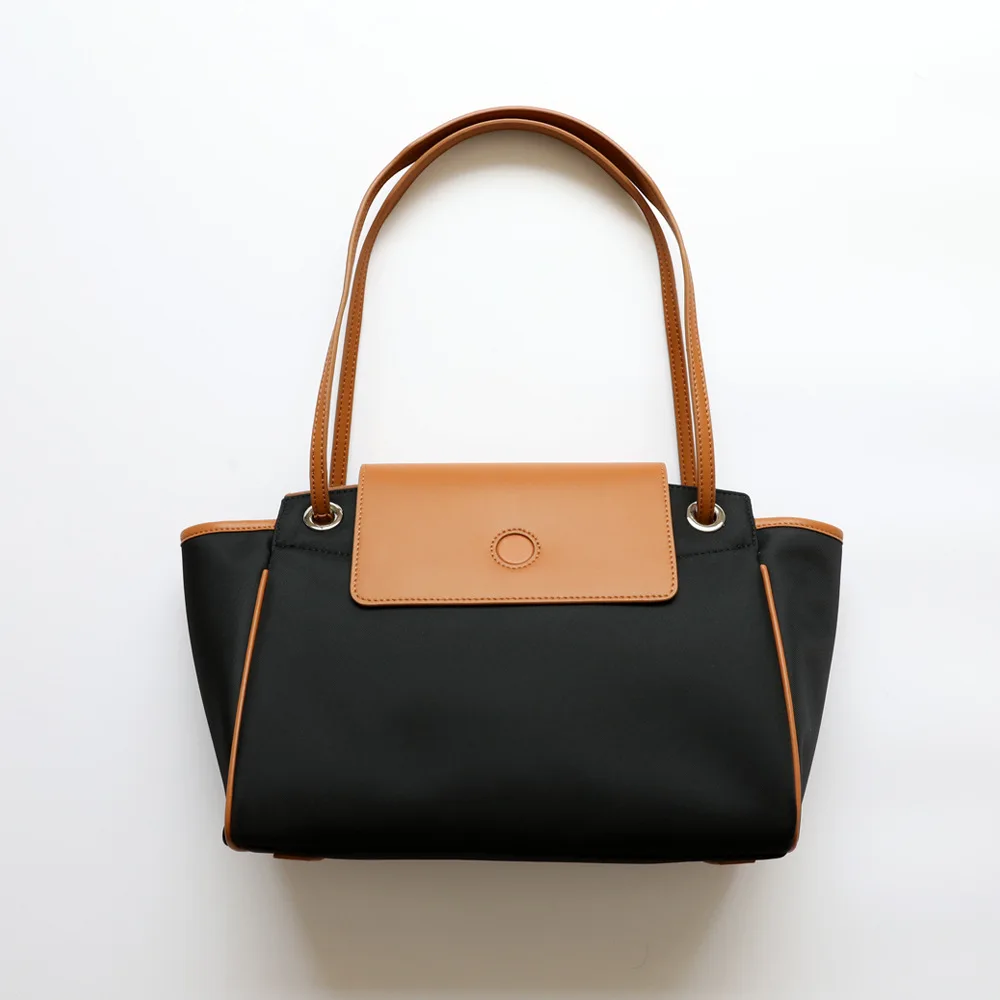 

Large Capacity Ladies Hand Bags 2020 Oxford + Cow Leather Luxury Handbags High Quality Women Totes Casual Shoulder Bags New