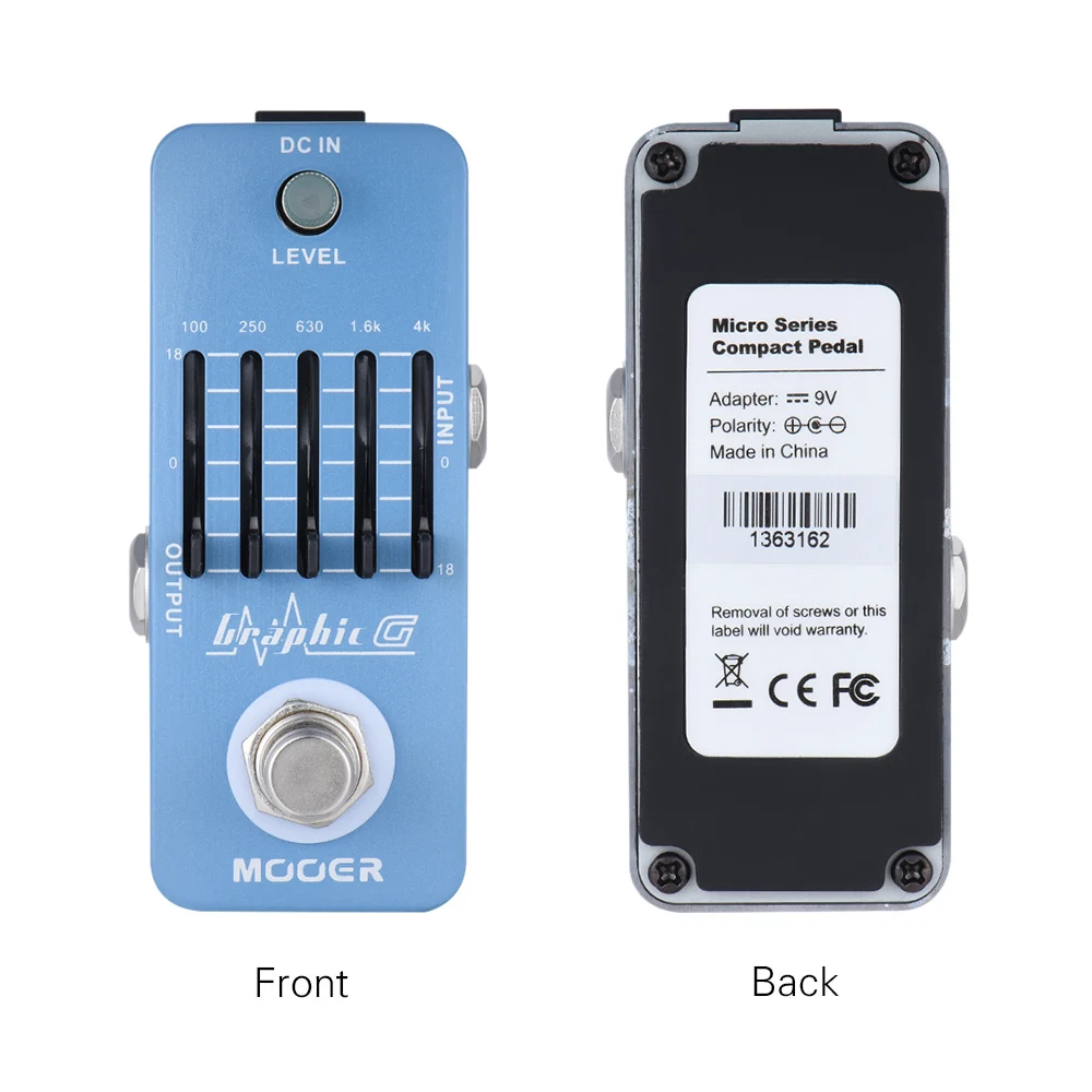 Mooer педаль графических эффектов G 5-Band True Bypass MEQ1 для электрогитары Reverb гитара