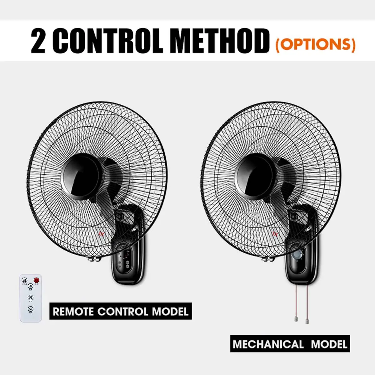 

16 Inch Wall Mounted Fan Oscillating Home Air Cooling Fan Timer Remote 3 Gears Adjustable Living Room Electric Cooler Fan 220V