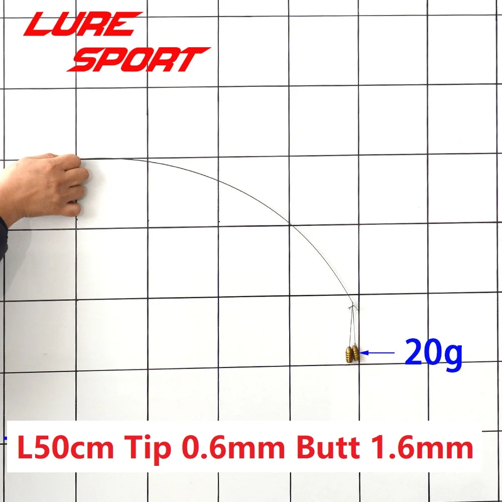 LureSport 4 шт. 50 см твердый углеродный наконечник удочки без краски стержень