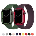 Ремешок силиконовый Solo Loop для Apple Watch Band 44 мм 40 мм, эластичный силиконовый браслет для iWatch Band 38 мм 42 мм, Apple watch Series 6547SE