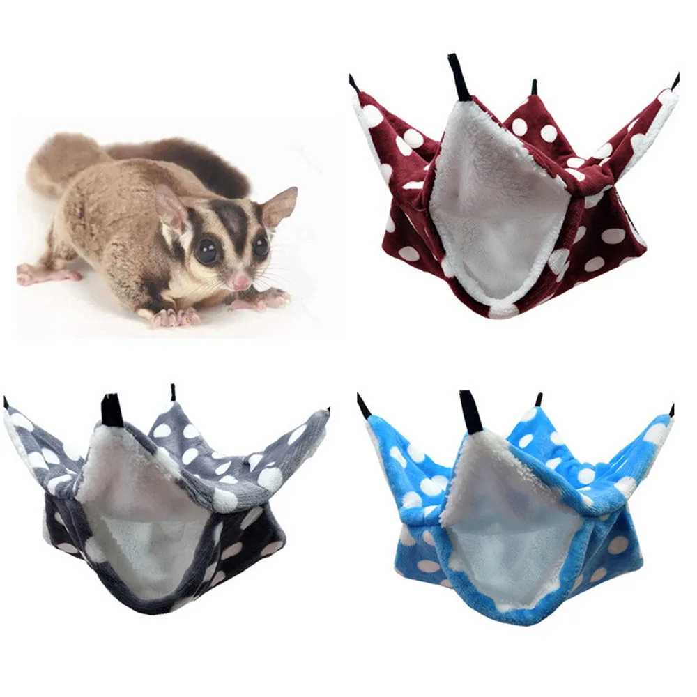 

Pet Hammock Double-layer Plush Soft Winter Warm Hanging Nest Sleeping Bed Small Pets Hamster Squirrel Chinchilla House