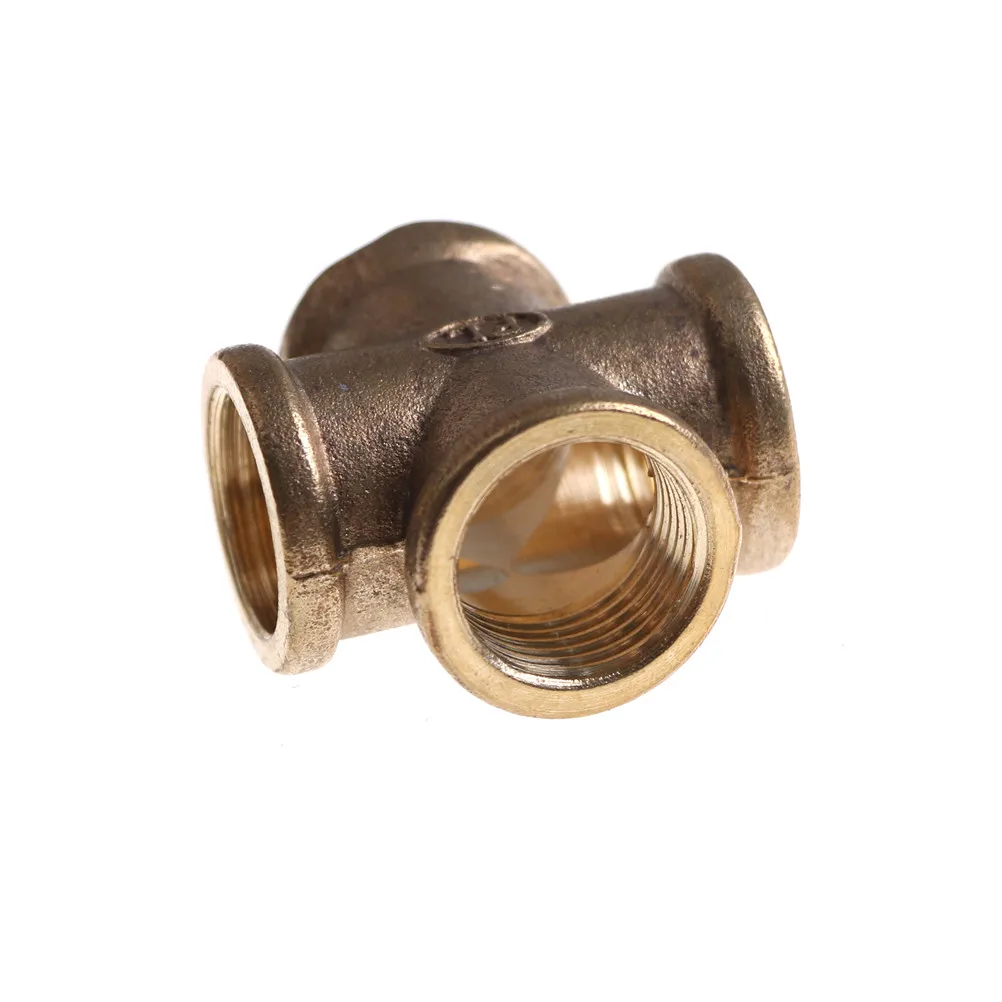 Одна штука 1/2 &quotBSP гнездовая резьба 4-полосная латунная Соединительная