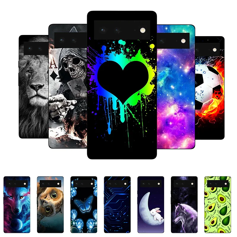 

For Google Pixel 6 Pro Case Soft Silicone TPU Phone Case For Google Pixel 6 Pixel6 Pro Back Cover for Pixel 6Pro Heart Pattern