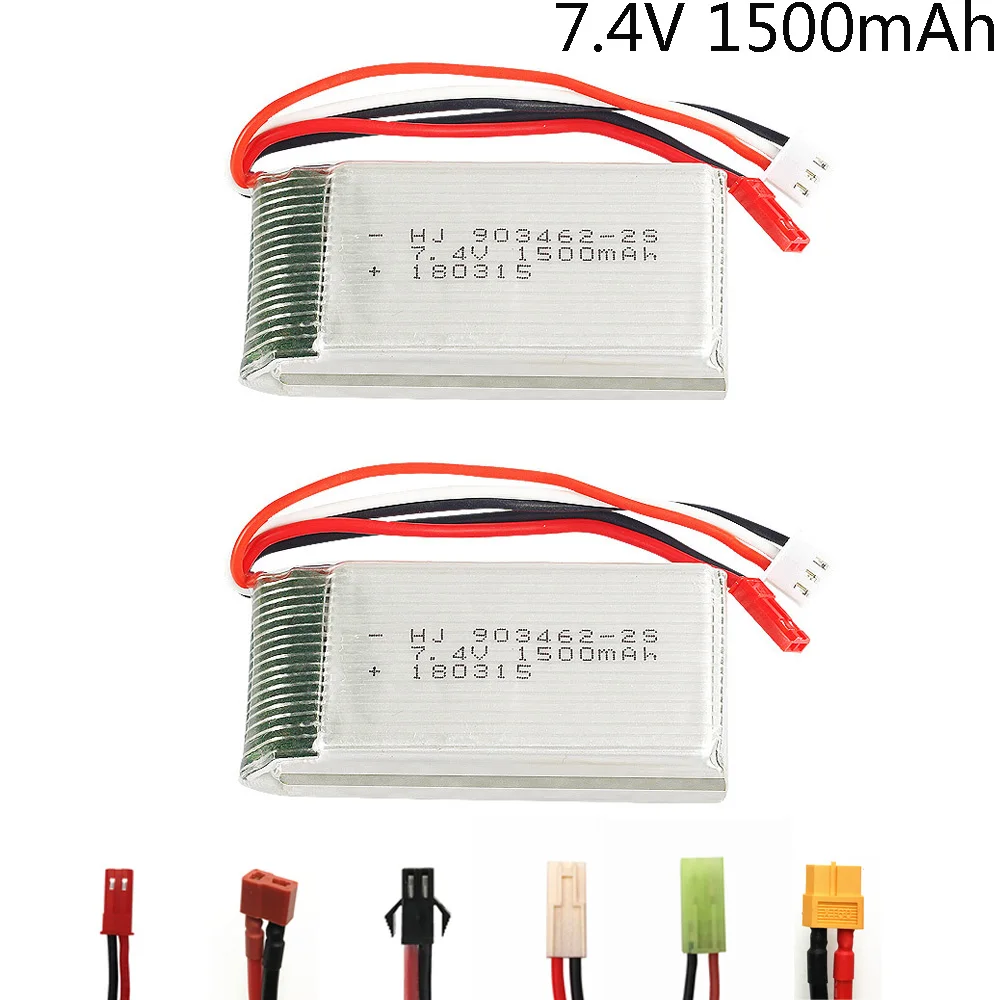 2 шт. Lipo батарея для WLtoys12428 12423 автомобиля FT009 FX067C радиоуправляемые игрушечные