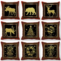 buffalo lattice cushion cover 18x18 inches christmas home decor pillow covers animals leopard printed polyester throw pillowcase