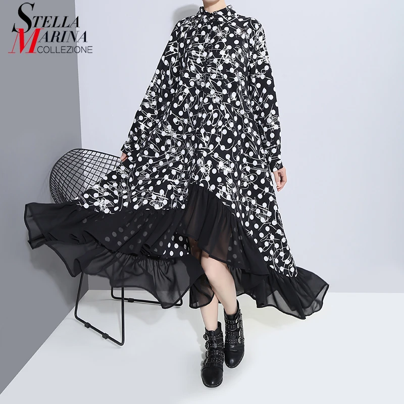 Новинка 2019 корейский стиль Женское зимнее черное платье рубашка с длинным