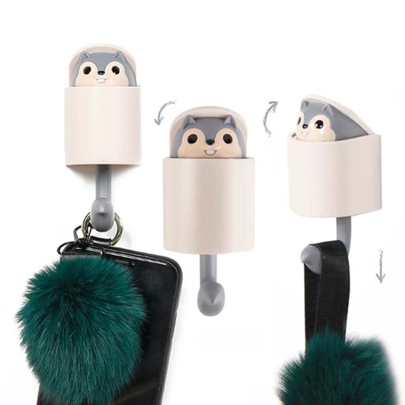 

Creativity Hook Strong Squirrel Suction Wall Sucker Hanger Waterproof Adhesive Heavy Load Rack Coat Wall Hook Key Holder Decor
