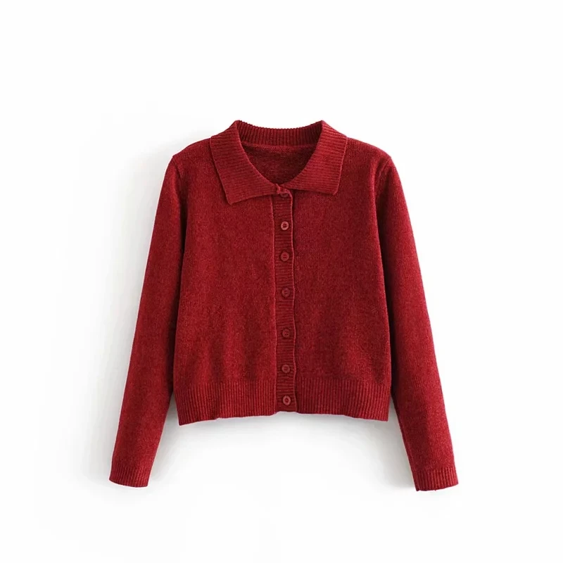 Женские шерстяные кофты 2019 длинный рукав красный свитер элегантный черный