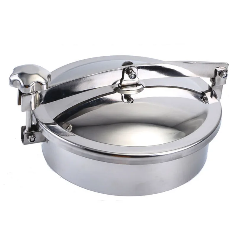 

SS304 Round Manway Manhole Cover Quick Open Hand Hole Round Welding Manhole Cover Normal Pressure
