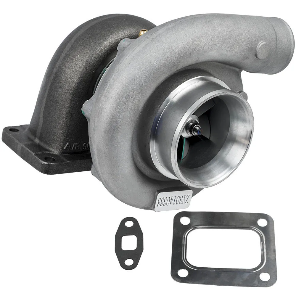 

Turbocharger T76 T4 .96 A/R Com .80 T4 Flange 3"V-band Oil Cooled Racing Turbo Turbolader 600HP Journal Bearing
