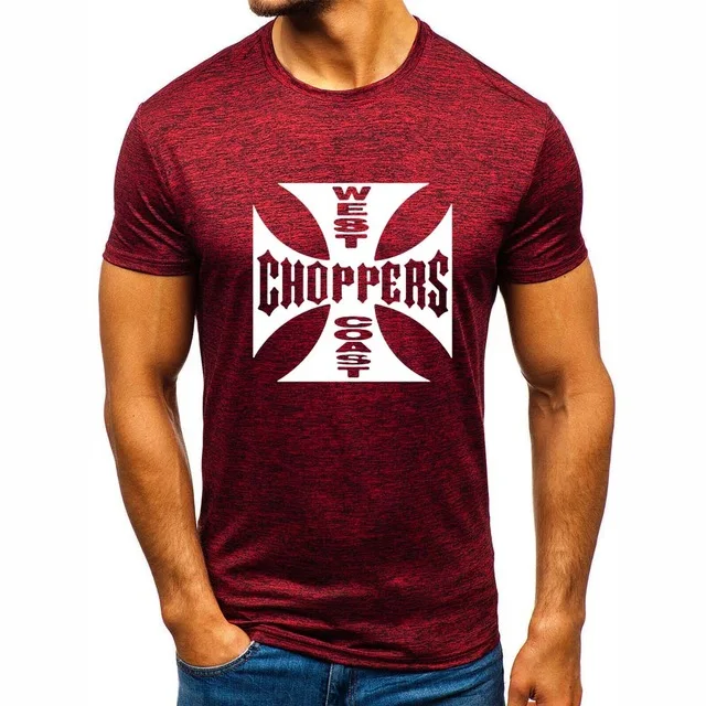 Летняя мужская футболка West Coast с принтом короткий рукав мужской повседневный