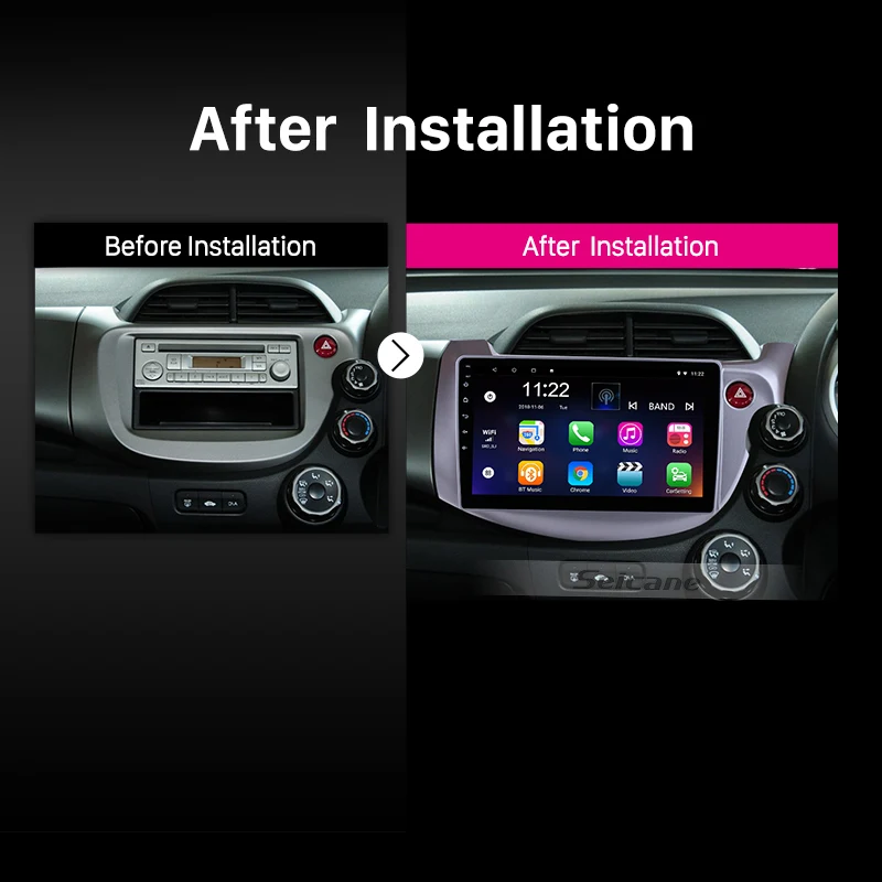 Seicane 2Din автомобильный GPS Android 9 0 стерео HD 10 1 &quotАвторадио Navi плеер для HONDA FIT JAZZ RHD 2007