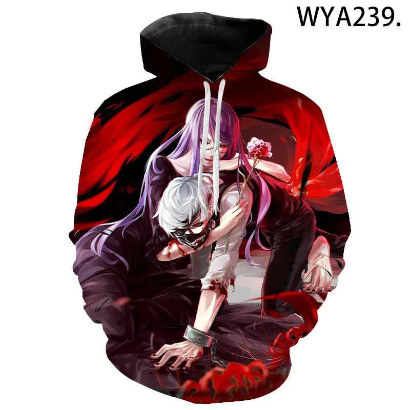 

New Casual Boy Girl Kids Anime Tokyo Ghoul Hoodies 3D Printed Men Women Children Sweatshirts Streetwear Pullover