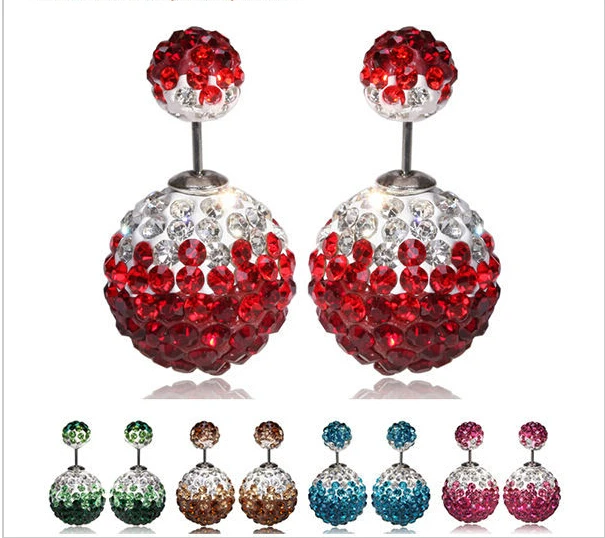Новейшие рождественские серьги с двумя цветами и шариками для женщин роскошные