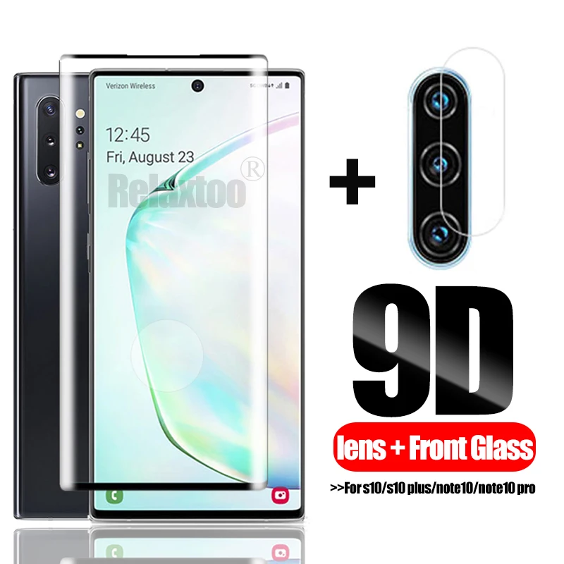 Защитное стекло для объектива камеры 2-в-1 9D samsung note 10 plus s10 s + s10plus закаленное