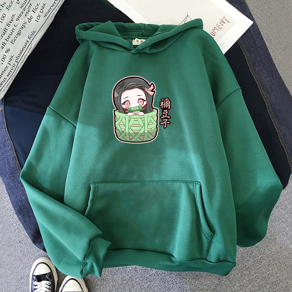 

Demon Slayer Anime Tanjiro and Nezuko Hoodie Sweatshirt Kpop Kimetsu No Yaiba Sweatshirt Streetwear Sudadera Mujer korea style