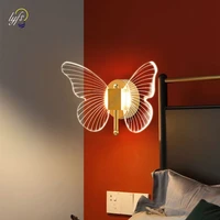 led butterfly wall lamp indoor lighting lampras home bedroom bedside living room decoration staircase light ilumina%c3%a7%c3%a3o interior
