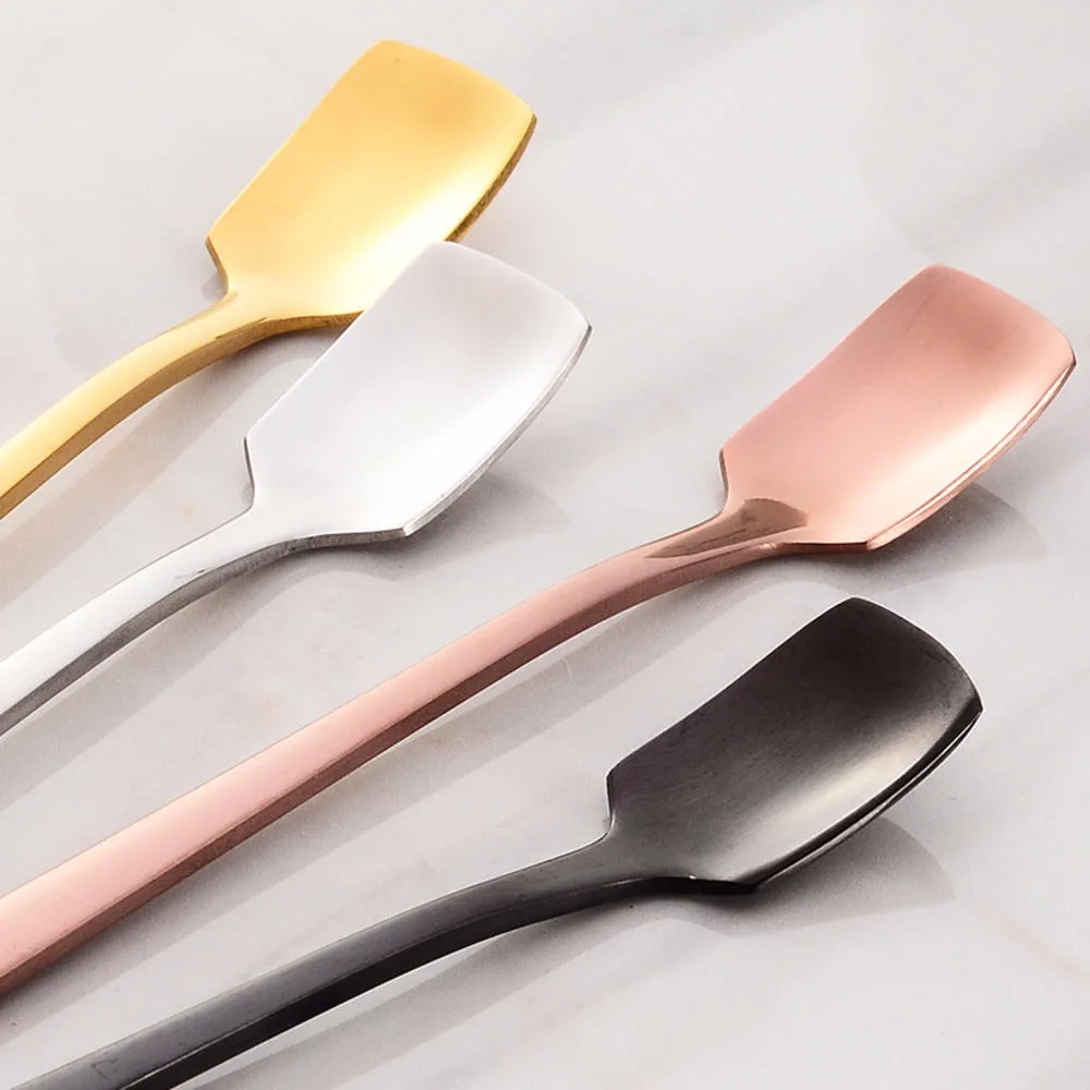 

1PC 304 stainless steel mixing Stirring spoon creative long handle Thicken small spoon dessert spoon coffee ice spoons Barware