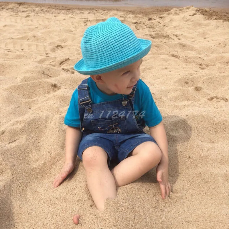 Фирменные соломенные шляпы DINGDNSHOW летние детские украшения для ушей милая