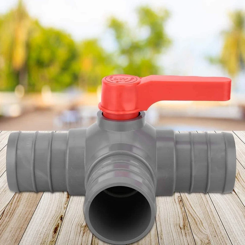 

Durable Three-Way Valve Landscape Irrigation Device Plastic Valve Agriculture Gray for Garden or Greenhouse Irrigation