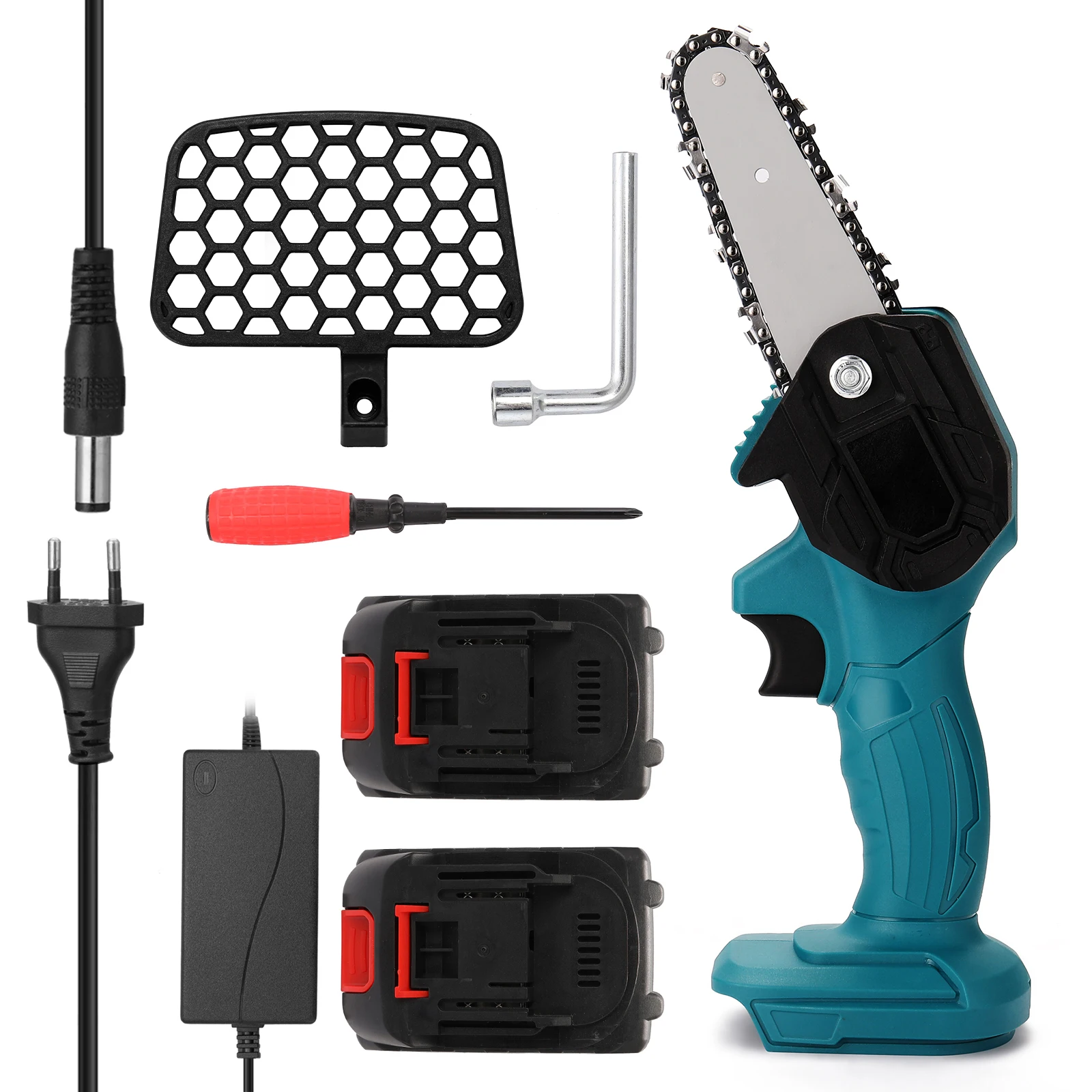 

Portable Electric Pruning Saw with Lithium Battery Rechargeable Mini Cordless Electric Saw Woodworking Chain Saws Garden Logging