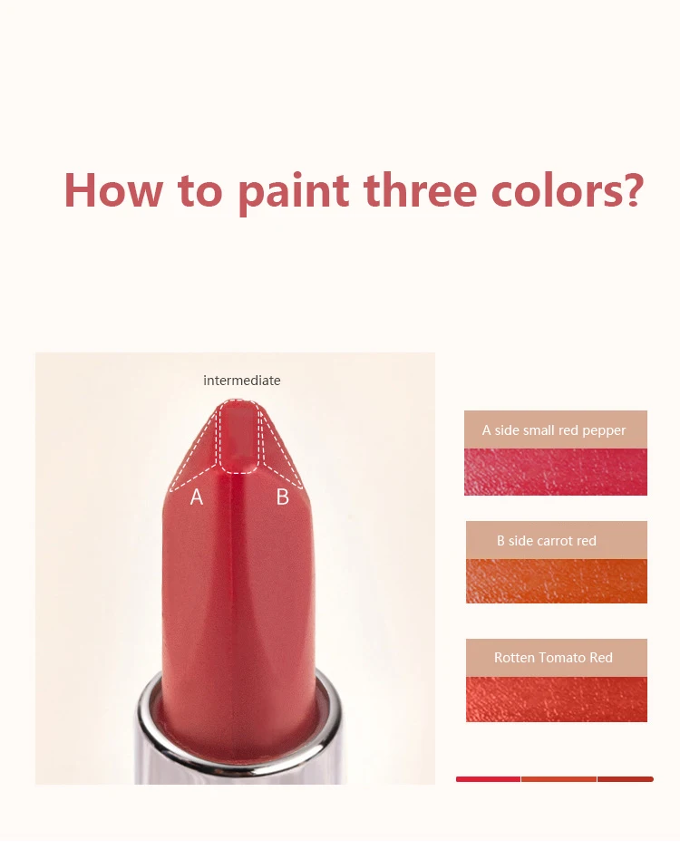 Новая Трехцветная губная помада королева скипетр три цвета в 1 натуральная