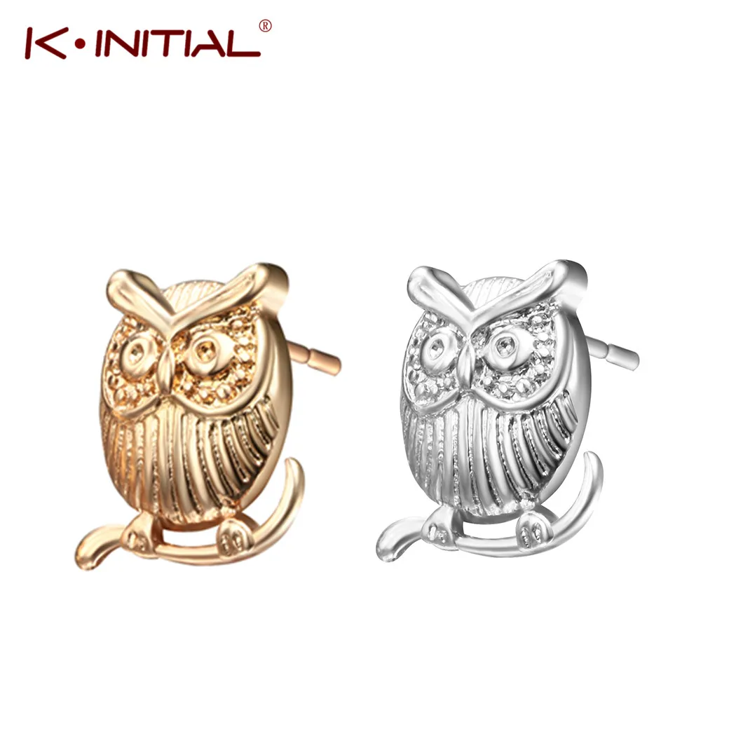 

Kinitial Fashion Owl Animals Geometry Stud Earrings Set for Women Gold Silver Color Design Trendy Birds Earrings Jewelry brincos