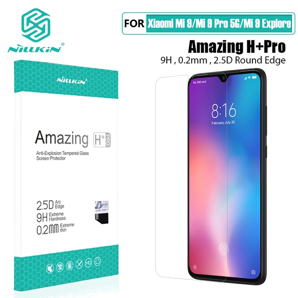 H Plus Pro 2.5D Glas Для xiaomi mi 9 закаленное стекло для xiaomi mi 9 SE защита экрана NILLKIN Amazing H+ PRO CP XD стеклянная пленка mi 9 Pro 5G - Цвет: H Plus Pro 2.5D Glas