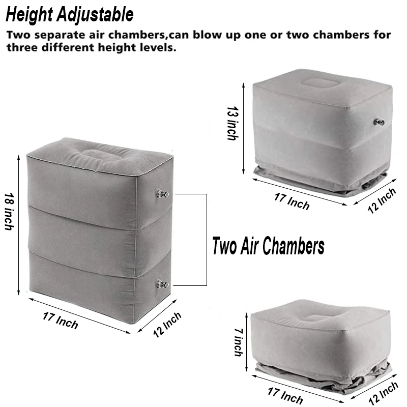 Надувная подушка для ног регулируемая высота портативная дома самолета