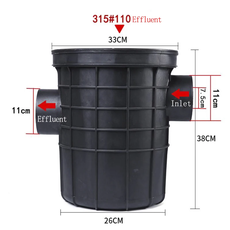 Подземный водяной сепаратор для масла пластиковая ловушка смазки перехват