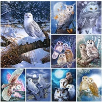 5d diy diamond painting animal owl embroidery cross stitch mosaic full drill sticker home decoration wall stickers handmade gift