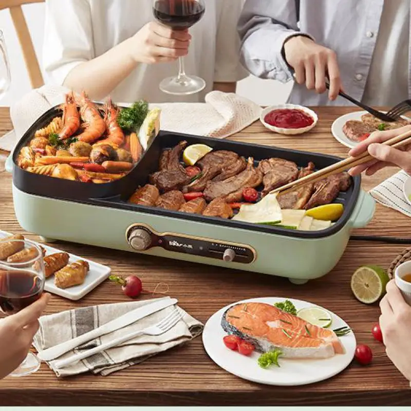 600 горячий горшок для барбекю один блюдо электрическая сковорода выпечки духовка