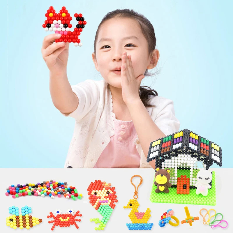 350 шт. водные бусины игрушки для детей Pegboard бусины для девочек diy подарок для творчества рукоделие орбиты мелкая моторика Новинка