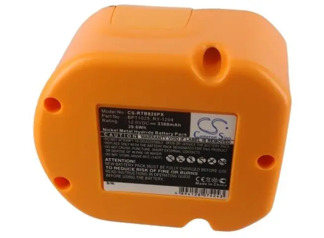 Аккумулятор cameron sino для RYOBI BID1211, 3300 мАч, CCD1201, CHD1201, CTH1201, CTH1202, CTH1202K, CTH1202K2, FL1200, HP1201KM2, HP1201M