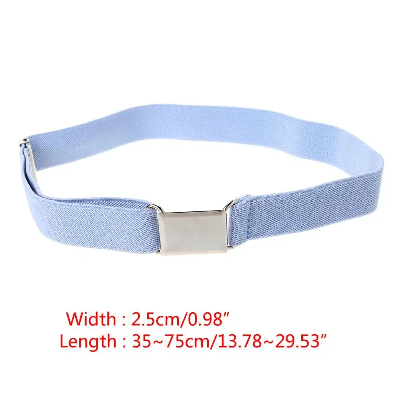 

2021 New Children Kids Solid Color Unisex Canvas Belts Boys Girls Elastic Belt Adjustable