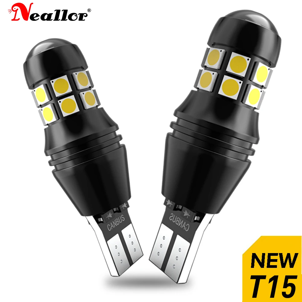 

2pcs T15 W16W LED Backup Light Reserve Lamp Canbus Bulbs 3030 20chips NO Error High power LED Canbus 921 912 W16W Car LED Bulb