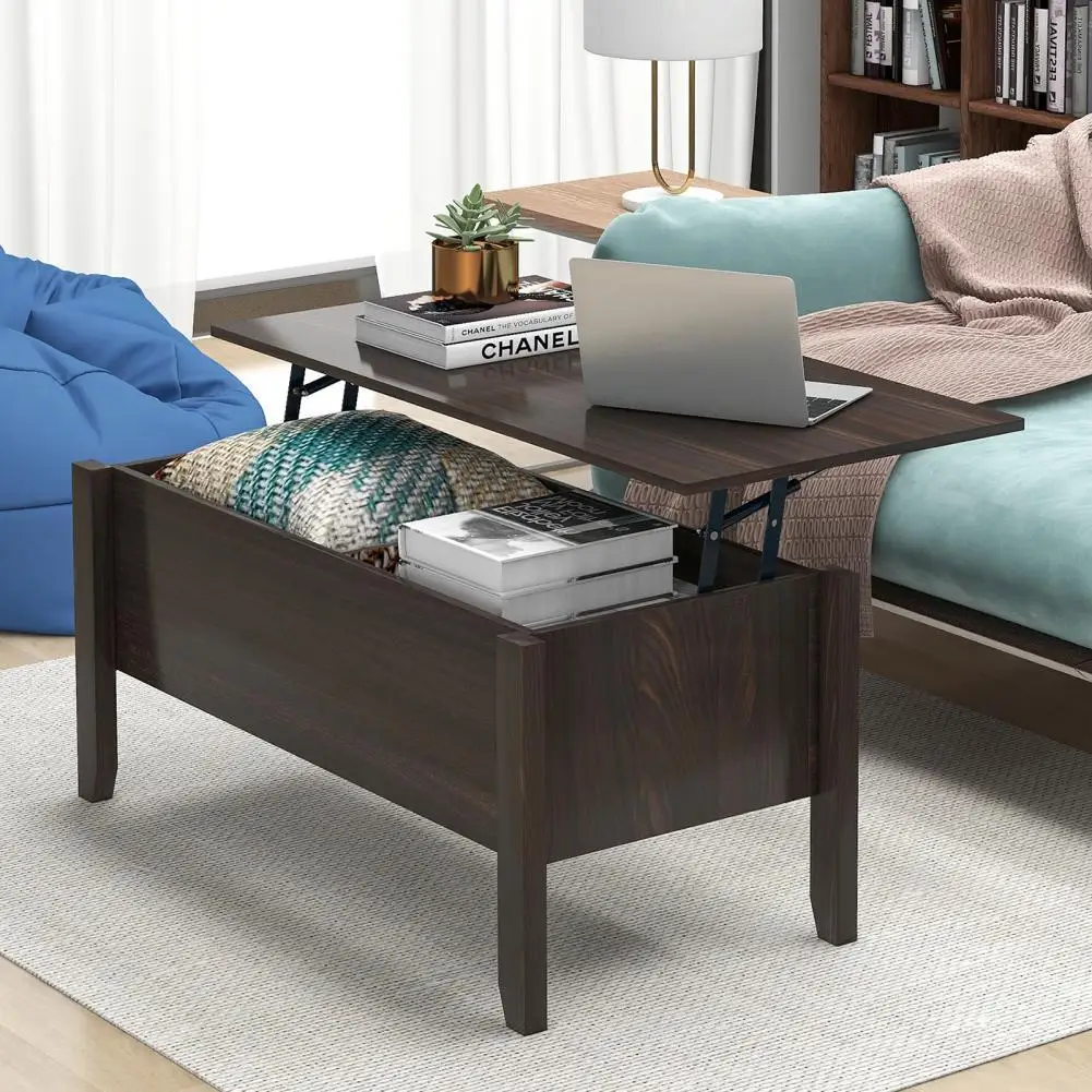 

Coffee Table Sturdy Construction Anti-scratch Medium Density Fiberboard Lifting Top Anti-pressure End Table for Home