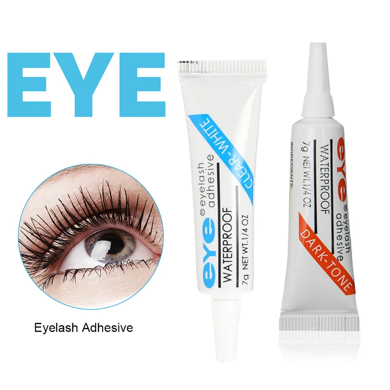 Eyelash Glue Clear-white/Dark-black Waterproof Eye Lash Glues False Eyelashes Holder Makeup Adhesive Cosmetic Tools | Красота и