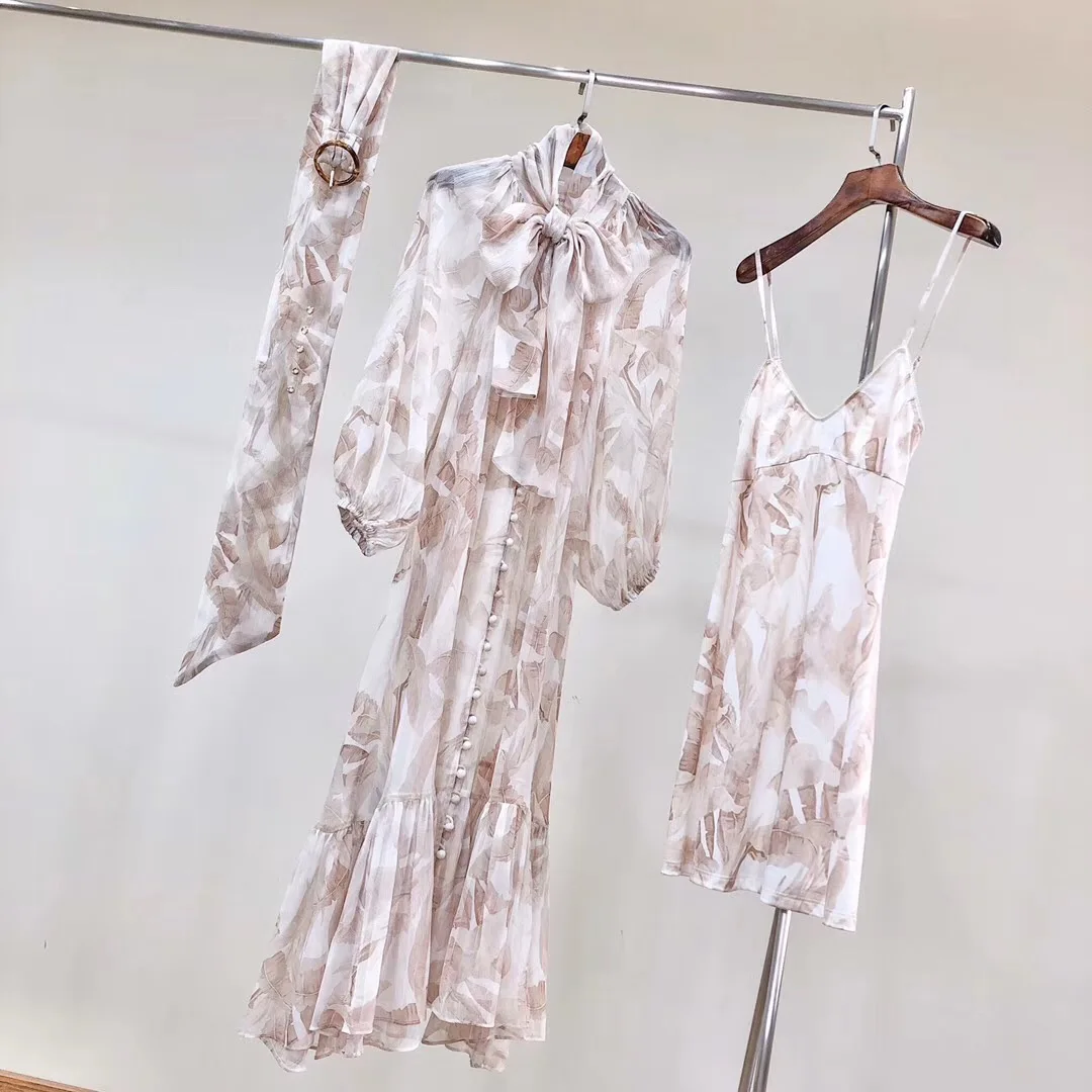 Высококачественные роскошные шелковые платья 2020 весна лето новый праздничный